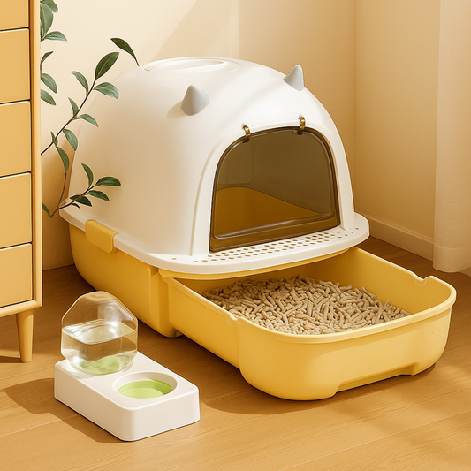 Lettiera VivaPet™ | Lettiera chiusa con cassetto estraibile + Paletta Omaggio