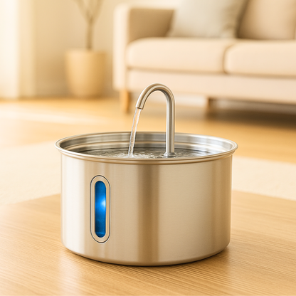 Fontanella Elettrica 2.5L | Luce LED, 2 Modalità di Flusso, Acciaio Inox