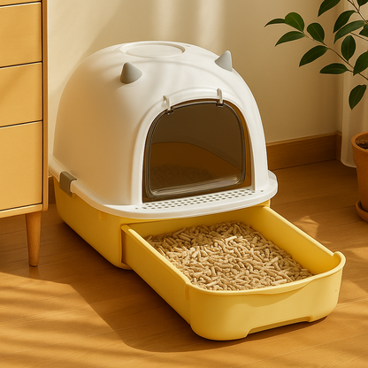 Lettiera VivaPet™ | Lettiera chiusa con cassetto estraibile + Paletta Omaggio